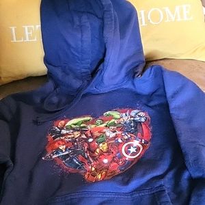 MARVEL hoodie size medium blue